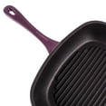 thumbnail image 6 of BergHOFF Neo 4pc Cast Iron Cookware Set, Fry Pan, Grill Pan & Round Dutch Oven, Purple, 6 of 7