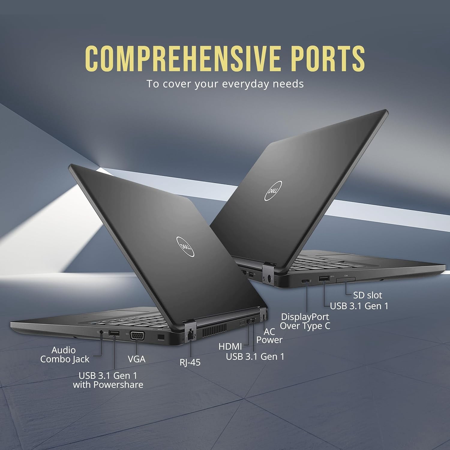 Restored Dell Latitude 5490 14" FHD Business Laptop, Intel i5-8350U Quad Processor, 16GB RAM, 512GB PCIe SSD, ‎Intel UHD Graphics, Backlit Keyboard, HD Webcam, Windows 11 Pro, Black (Refurbished)