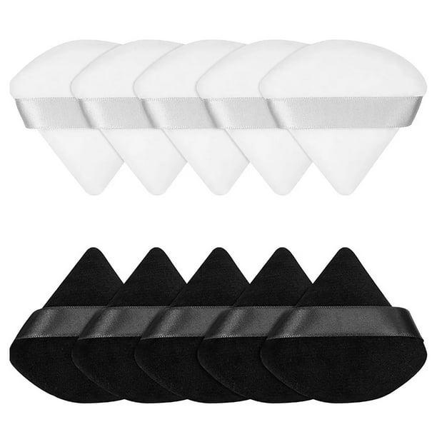 10 esponjas triangulares para maquillaje facial, para base de polvos sueltos, herramienta cosmética