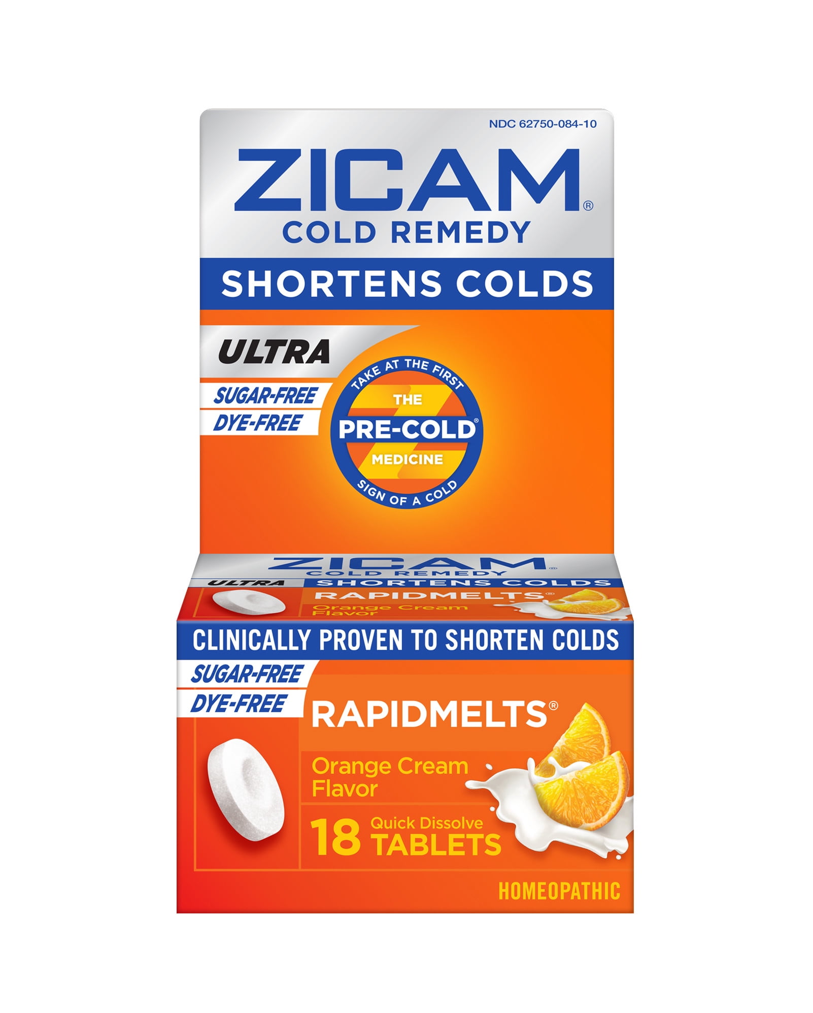 Zicam Zinc Cold Remedy ULTRA RapidMelts QuickDissolve Tablets Orange