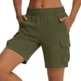thumbnail image 7 of Hurxie Women's 5'' Hiking Cargo Shorts Quick Dry Lightweight Athletic Golf Outdoor Summer with Pockets Army Green,S, 7 of 7