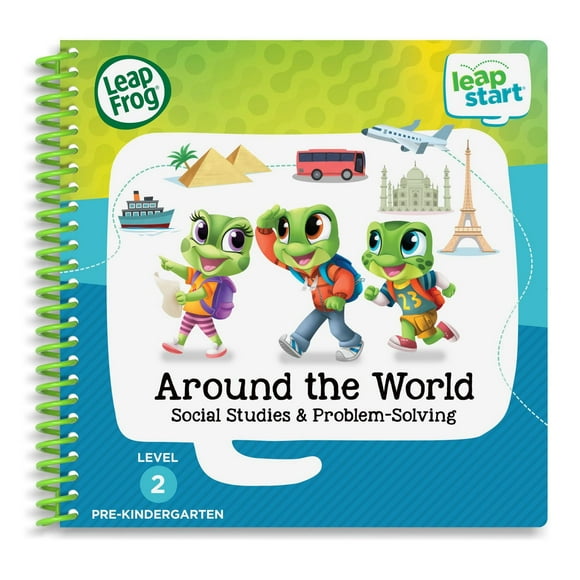 LeapFrog LeapStart Pre-Kindergarten (Level 2) Around The World- Social Studies and Problem-Solving Activity Book -English Version
