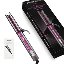 3-in-1 Tourmaline Ceramic Curling Iron - 450°F Fast Heating Straightener/Wand, LED Temp Control & Ionic Conditioning for All Hair Types