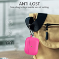 thumbnail image 3 of Airpods Pro Étui, Coque en Silicone Souple Absorbant les Chocs avec Porte-Clés [LED avant Visible] (Barbie Rose), 3 of 5