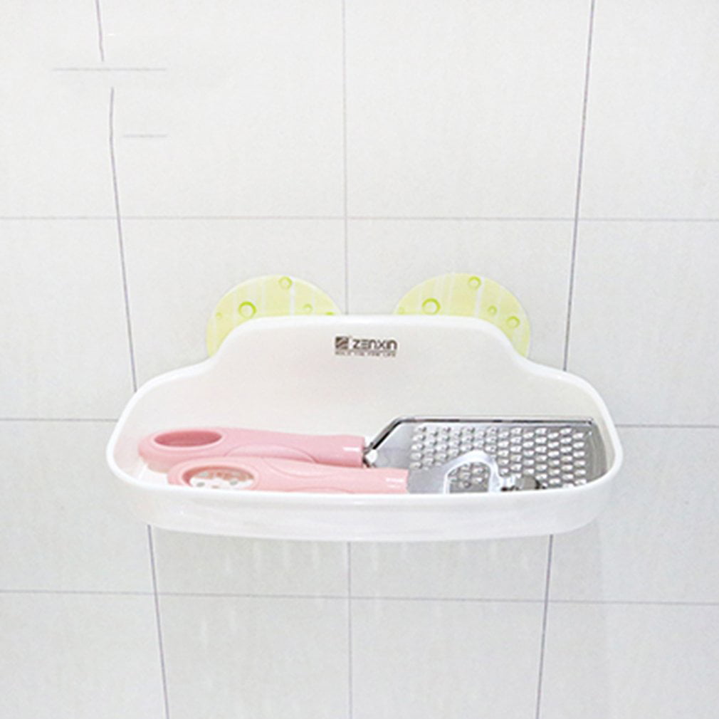 Strong Suction Cup Soap Dish Wall Tray Soap Storage Box Holder for Bathroom 