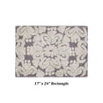 thumbnail image 3 of Better Trends 17" x 24" Bathroom Rugs 100% Cotton Soft Water Absorbent Non Slip Bath Mat Machine Washable Rug (Gray) Medallion Collection, 3 of 6