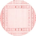 thumbnail image 1 of Ahgly Company Indoor Round Solid Red Modern Area Rugs, 3' Round, 1 of 4