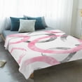 thumbnail image 4 of Pink Grey Blanket Soft Cozy Warm Throw Blanket for Couch, Plush Fuzzy Flannel Fleece Blankets for Sofa, Geometric Circle Modern Abstract Simple Art Bed Blankets Lightweight Gifts for Women, 50"x60", 4 of 9