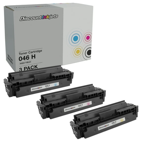 DI Toner Cartridges Replacement for Canon 046H (Cyan, Magenta, Yellow, 3pk) Compatible with ImageCLASS LBP654Cdw, LBP654Cfw, MF731Cdw, MF733Cdw, MF735Cdw