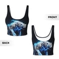 thumbnail image 6 of Sports Bra For Women, Futuristic Blue Light White Tiger Sports Bras For Women High Support, Workout Tank Tops Woman With Removable Cups, 6 of 8