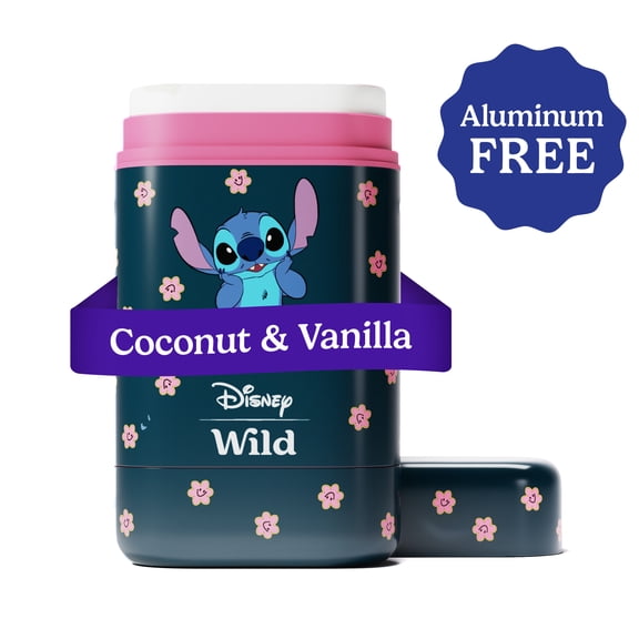 Wild Refillable Deodorant Starter Pack - Aluminum Free. Stitch Case   Coconut & Vanilla Refill, for Women and Men, 1.4oz