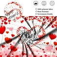 thumbnail image 2 of Valentine's Day Shower Curtain,Red Pink Love Heart Bathroom Curtain,Holiday Fabric Bath Curtain with Hooks 72"x72", 2 of 5