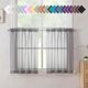 thumbnail image 1 of Aiyufneg Cortinas pequeñas transparentes de media cocina, cortinas transparentes con filtrado de luz, paneles de ventana de 24 pulgadas, bolsillo para barra, cortina corta de gasa gris para baño, 40 a, 1 of 1