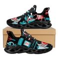 thumbnail image 1 of Zapatillas deportivas negras con diseño de alas pintadas ECG para mujer, zapatos planos de color contrastante, transpirables, para caminar, 1 of 6