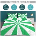thumbnail image 5 of 3 Pcs Soft Bedding Set, Includes 1 Duvet Cover with Zipper And 2 Pillow Shams,Sage Green And White Sunburst Full(79"×90"), 5 of 8