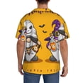 thumbnail image 3 of Sikiie Cute Gnomes Halloween Men's Cuban Shirt, Hawaiian Shirts, Business Casual Button Down Shirts, Short Sleeve Shirt-XX-Large, 3 of 5