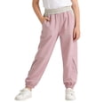thumbnail image 5 of Wiyuqeen Girls Hiking Cargo Pants Joggers with Pockets Kids Quick Dry Lightweight Elastic Waisted Cinch Bottom Trousers 4-14 Years, 5 of 10