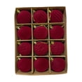 thumbnail image 1 of 12 adornos navideños de terciopelo de 2,36 pulgadas: plástico con revestimiento flocado, textura lujosa, ganchos incluidos, fáciles de colgar, versátiles para árboles, coronas y decoraciones..., 1 of 7