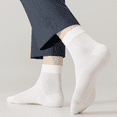 thumbnail image 2 of Sookeceks 6 Pairs Thin Cotton Crew Socks for Men, Breathable Lightweight Trouser Socks for Casual Size 7-11, 2 of 7