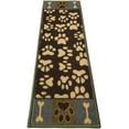 thumbnail image 4 of Stair Treads Skid Slip Resistant Backing Indoor Carpet Stair Treads Pet Paw Design 8 ½ inch x 26 ¼ inch (Set of 2, Brown Teal), 4 of 6