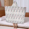 thumbnail image 5 of White Christmas Tree Pattern Hooded Bath Towel，50"x30" for Ages 3 To 12 Kids, Quick Dry Lightweight Soft Microfiber Hood Beach Towel Cover Up for Kids, 5 of 7