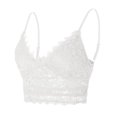 thumbnail image 4 of AMERTEER Womens‘ Deep V Neck Full-Figure Bra Longline Wirefree Medium Support Lace Bra Blue, 4 of 5