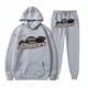 thumbnail image 1 of Pantalones de manga larga de felpa para mujer, jersey holgado con estampado de letras y sudadera con capucha de cuerda, de dos piezas(Compre 2 y ahorre 10%), 1 of 2