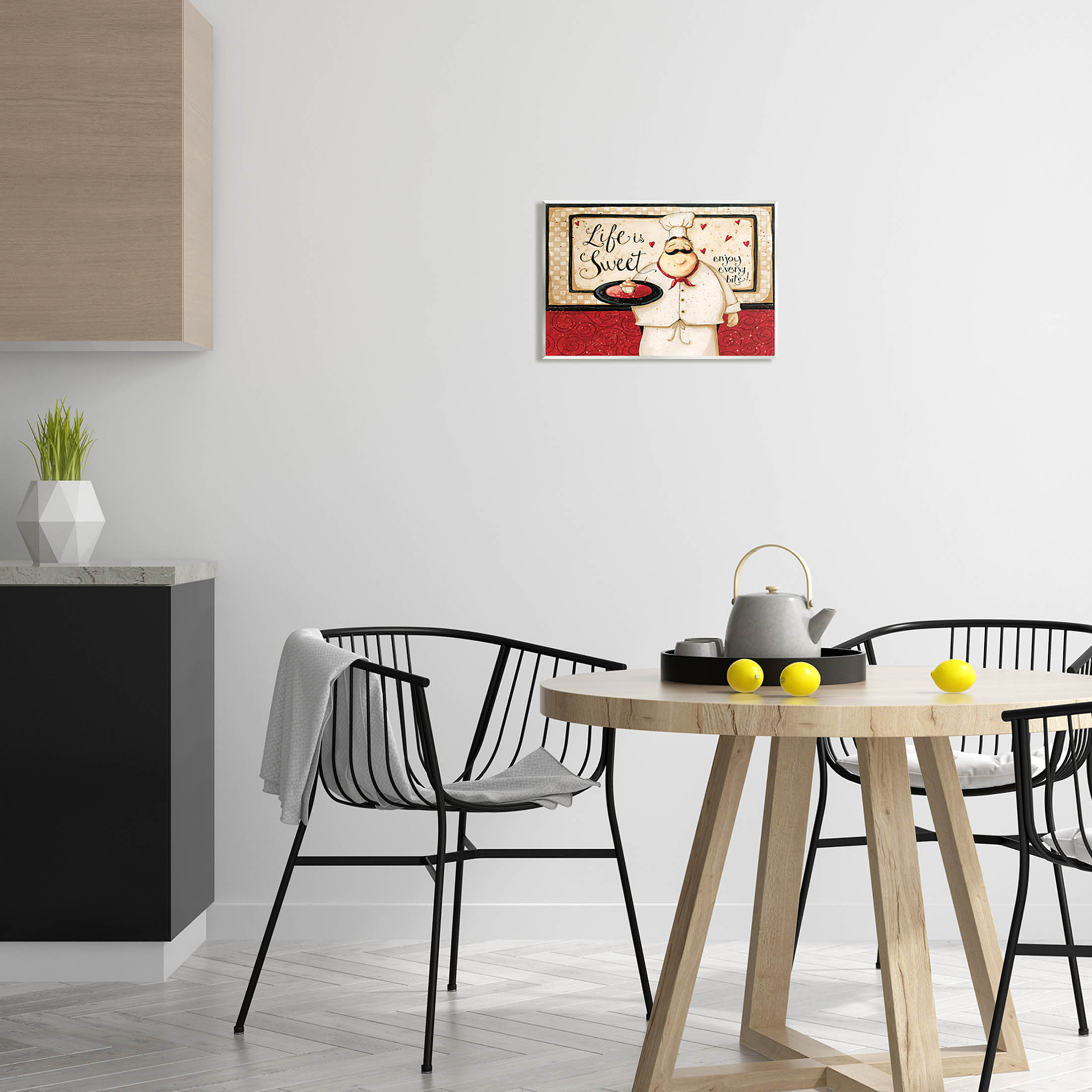 Life Is Sweet Enjoy Every Bite Phrase Food & Beverage Graphic Art Unframed Art Print Wall Art