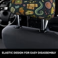 thumbnail image 4 of Kdxio Colorful Hippie Pattern Print 2 Piece Car Head Rest Covers Set Auto Front/Rear Seats Headrest Cover Universal Fit Most Cars,Sedan, SUV, 4 of 9