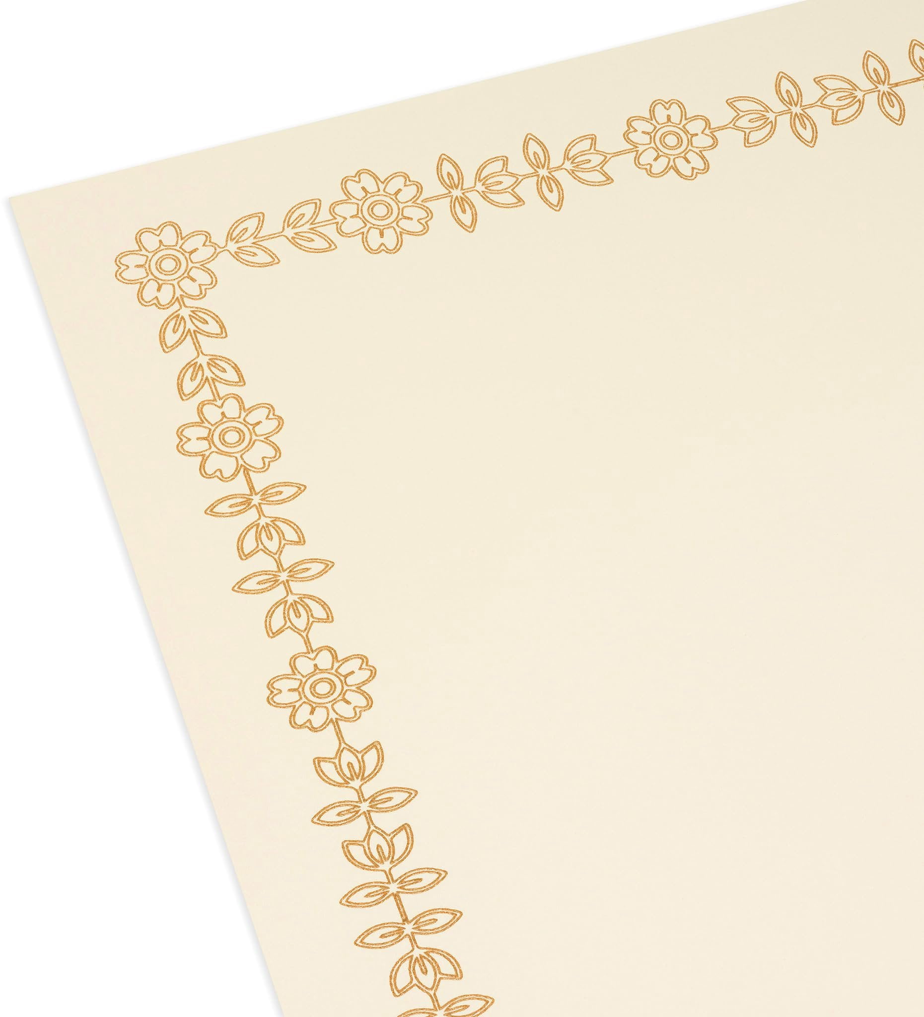 Hamilco Cream Color Vellum Certificate Cardstock Paper with Raised Print Border  8 1/2 x 11" 65 lb Cover Card Stock for Printer - 50 Sheets