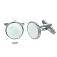 thumbnail image 2 of Yoursfs Silver Wedding Cool Cufflink Shirts for Men Stainless Steel Classic Wedding Suit Cufflinks for Men Gift, 2 of 5
