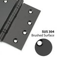 thumbnail image 4 of Stainless Steel Black 4Inch Door Hinges for Exterior Doors Bearing Door Hinges 4In X 4In Door Hinges 3PACK, 4 of 6