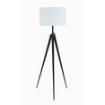 thumbnail image 2 of Height Adjustable Metal Tripod Floor Lamp with Fabric Shade White and Black, 2 of 4