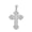 White, variant on Solid Gold Saint Nicholas Greek Orthodox(Small) (14K Rose Gold, Pendant with 18" chain)