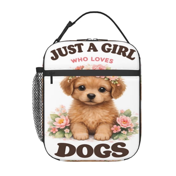 Cute Puppy Dog Lovers Lunch Bag Portable Thermal Lunch Box for Men and Women