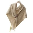 thumbnail image 2 of Eoperou Women Shawl Tippet Knitting Solid Color Triangle Soft Keep Warm Lightweight Washable Winter Ponchos for Dating, 2 of 8