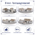 thumbnail image 3 of KIGOTY 7 Piece Outdoor Patio Furniture, Wicker Rattan Outdoor Conversation Set Sectional Sofas for Backyard, Garden, Gray-White Rattan-Camel, 3 of 7