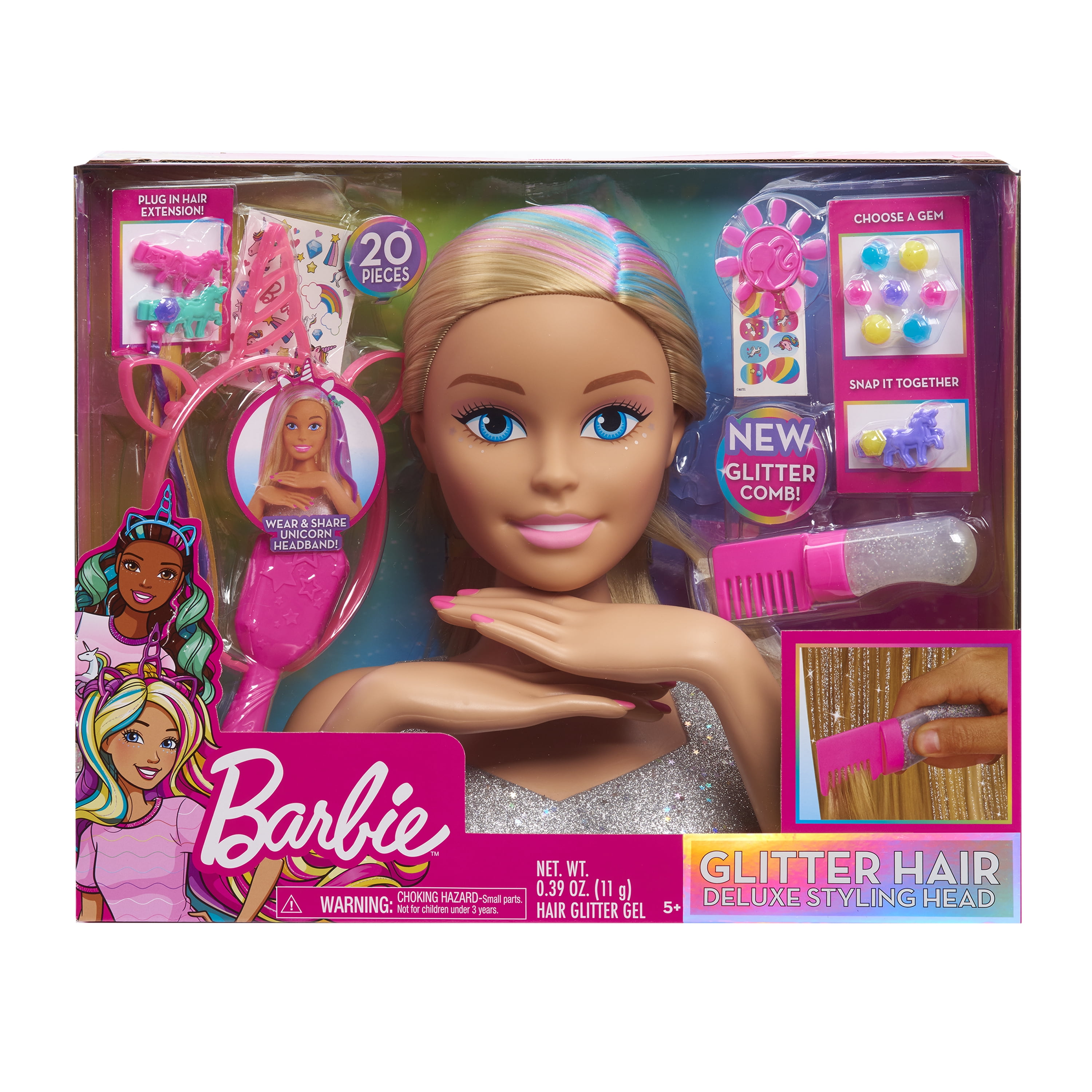 barbie glitter hair
