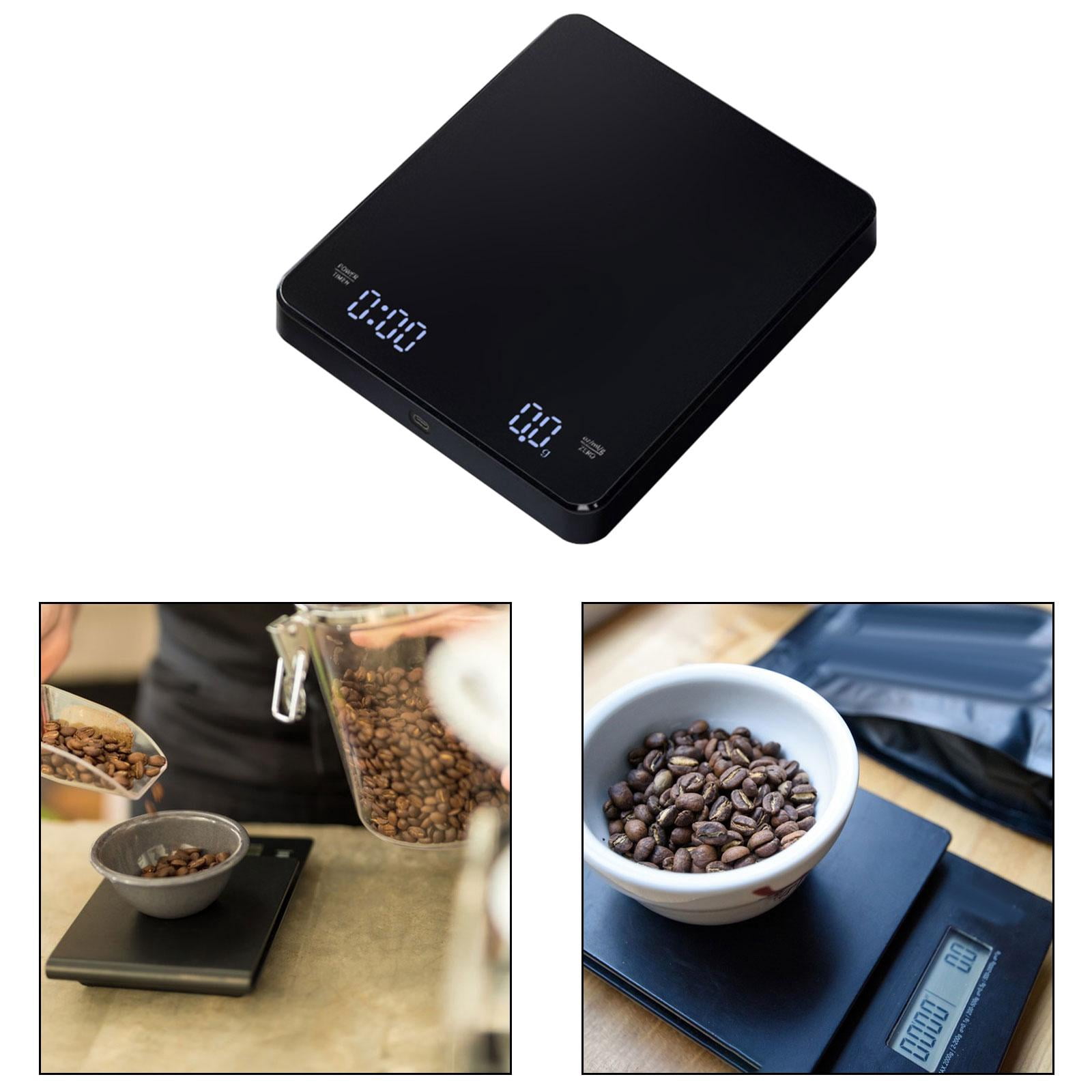 Esquirla Coffee Scale with Timer Espresso Scale LED Display Highly Accurate Electronic Weighing Scale Small Food Scale for Home Coffee