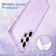 thumbnail image 2 of CASEFIV for Samsung Galaxy S23 Ultra 6.8 inch Case, with 2 Camera Lens Protector,Crystal Bling Sparkly Shiny Soft Flexible TPU Slim Drop Phone Cover for Women Girls,Purple Glitter, 2 of 7