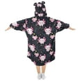 thumbnail image 2 of joogoo Wearable Blanket Hoodie for Cartoon Axolotl Stars Flannel Sherpa Pocket 3-14 YR S, 2 of 7