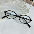 thumbnail image 6 of 7 Pairs of Black Anti-blue Light Reading Glasses +2.50 Oval Plastic Classic Readers 2.50 for Women, 6 of 6