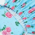 thumbnail image 5 of HILEELANG Toddler Girl Summer Dress Floral Ruffled Sleeve Backless Tie Back Crew Neck Sundress 8 Years, 5 of 7