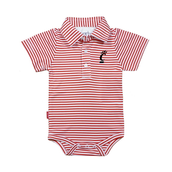 Infant Garb Red/White Cincinnati Bearcats Carson Polo Bodysuit