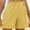 Yellow, variant on Womens Waist Summer High Shorts Cotton Waist Casual Women Shorts Elastic And Solid Women's Shorts