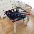 thumbnail image 2 of BANET American Flag with Square Tablecloth, Modern Table Linen Cloth Cover for Kitchen Dining Room Party Home Decor White, 2 of 7