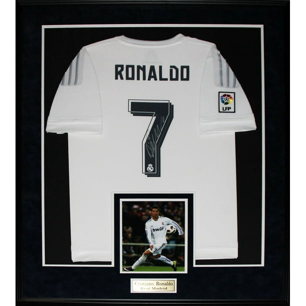 Cristiano Ronaldo Real Madrid FC A Signé le Cadre de Collection de Maillot  de Football de Football 
