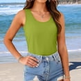 thumbnail image 5 of Tank Tops With Built In Bras，Ladies Camisoles Tops Cotton Undershirts Non Removable Padded Tank Top Padded Camisoles For Women Padded Shirt Women Layering Tank Tops U Neck Shapewear, 5 of 9