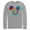 Athletic Heather, variant on Men's Mickey & Friends Rainbow Tie-Dye Mickey Mouse Logo  Long Sleeve Shirt Athletic Heather Small