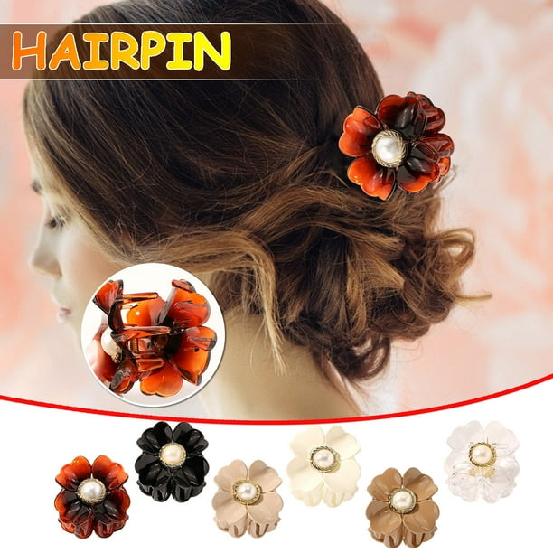 Pinzas para el cabello para mujeres, pinzas para peinar, pinzas para el cabello para niñas, flores grandes, colores brillantes, accesorios para el cabello para niñas.